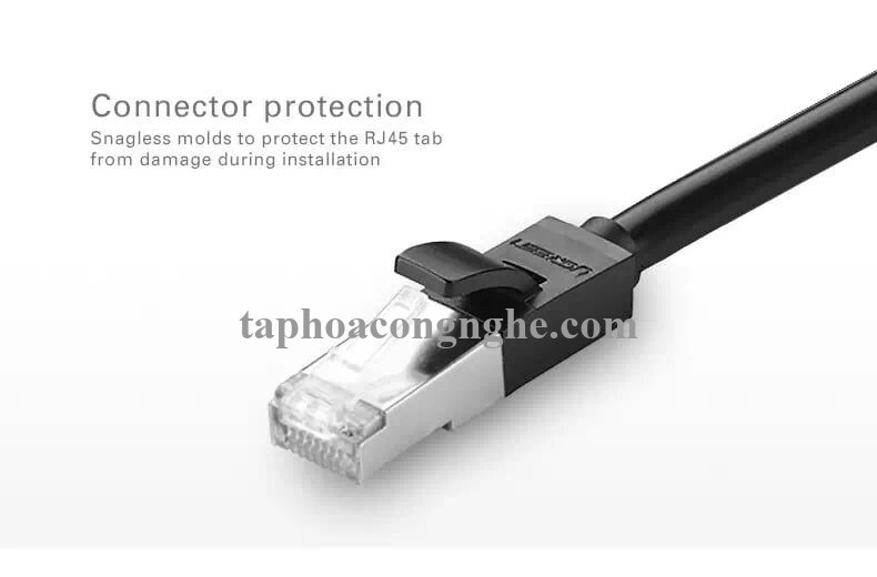 Ugreen 11278 0.5M màu Đen Cáp nối dài Ethernet CAT6 FTP RJ45 NW112 30011278